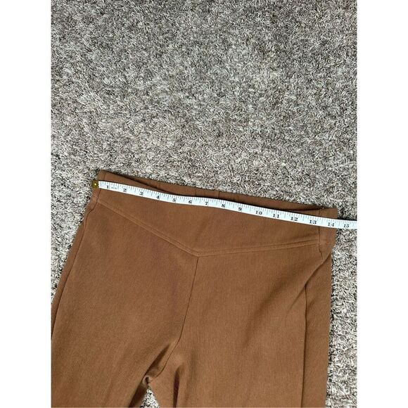 J. McLaughlin Pull On Tan Brown Ribbed Knit Skinny Pants Elastic Cuffs Cotton M - Picture 6 of 11